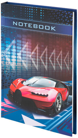 Блокнот А5 (135х206 мм), 80 л., твердый, клетка, выборочный лак, ЮНЛАНДИЯ, &quot;Авто&quot;, 111614