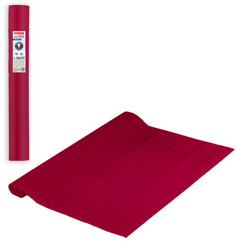 Бумага гофрированная/креповая (ИТАЛИЯ) 180 г/м2, 50х250 см, красная (589), BRAUBERG FIORE, 112607