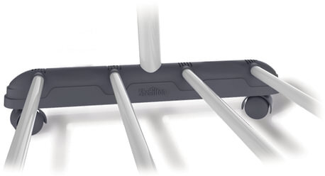 Вешалка для плечиков СН-4345, 1660х860х440 мм, передвижная, пластик/металл, серая/хром