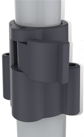 Вешалка для плечиков СН-4345, 1660х860х440 мм, передвижная, пластик/металл, серая/хром