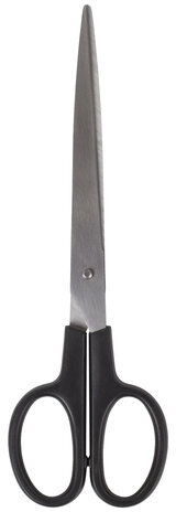Ножницы BRAUBERG "Standard" 205 мм, черные, классической формы, 2-х сторонняя заточка, 237097