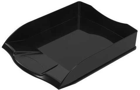 Лоток горизонтальный для бумаг BRAUBERG "Delta", A4 (340х270х60 мм), черный, 237268