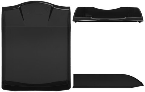 Лоток горизонтальный для бумаг BRAUBERG "Delta", A4 (340х270х60 мм), черный, 237268