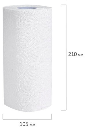 Полотенца бумажные 2-х слойные, MegaPack (12 рулонов по 15 метров),LAIMA LUXE, 100% ц, 5087442