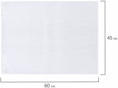 Салфетки ВАФЕЛЬНЫЕ отбеленные, 45х60 см, плотность 110 (±10) г/м2, КОМПЛЕКТ 10 шт., ЛЮБАША, 606633