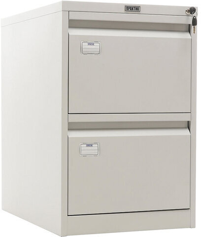 Шкаф картотечный ПРАКТИК "AFC-02", 713х467х630 мм, 2 ящика, для 110 подвесных папок, формат папок Foolscap или A4 (БЕЗ ПАПОК)