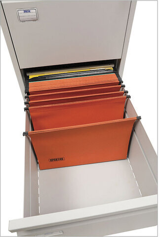 Шкаф картотечный ПРАКТИК "AFC-02", 713х467х630 мм, 2 ящика, для 110 подвесных папок, формат папок Foolscap или A4 (БЕЗ ПАПОК)