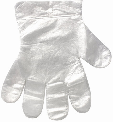 Перчатки полиэтиленовые одноразовые, ОТРЫВНЫЕ, КОМПЛЕКТ 50 пар (100 шт.) размер L, LAIMA, 607355