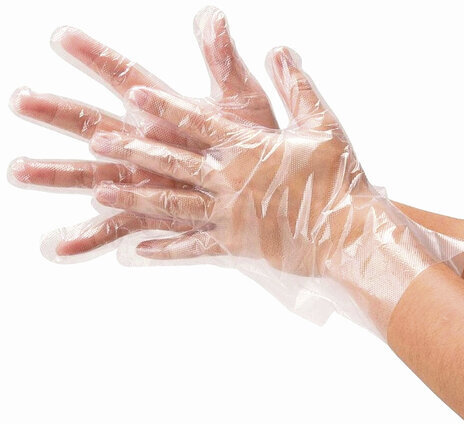 Перчатки полиэтиленовые одноразовые, ОТРЫВНЫЕ, КОМПЛЕКТ 50 пар (100 шт.) размер L, LAIMA, 607355