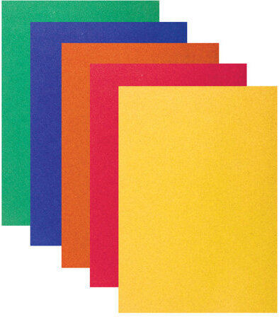 Цветная бумага МАЛОГО ФОРМАТА, А5, БАРХАТНАЯ САМОКЛЕЯЩАЯСЯ, 5 листов 5 цветов, 110 г/м2, ЮНЛАНДИЯ, 128972