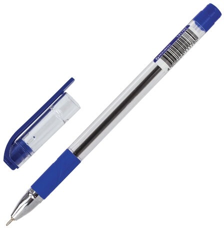 Ручка шариковая масляная с грипом BRAUBERG "Max-Oil", СИНЯЯ, игольчатый узел 0,7 мм, линия письма 0,35 мм, 141701