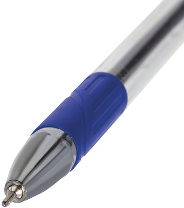 Ручка шариковая масляная с грипом BRAUBERG "Max-Oil", СИНЯЯ, игольчатый узел 0,7 мм, линия письма 0,35 мм, 141701
