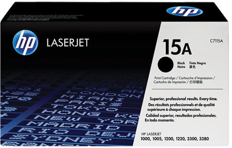Картридж лазерный HP (C7115А) LaserJet 1000/1200/3300/3380 и другие, №15А, оригинальный, 2500 стр., С7115А