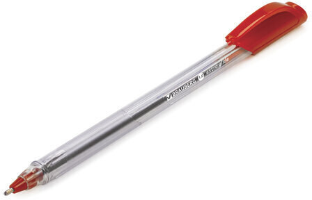 Ручка шариковая масляная BRAUBERG "Extra Glide", КРАСНАЯ, трехгранная, узел 1 мм, линия письма 0,5 мм, 142136