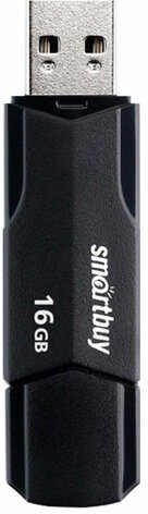Флеш-диск 16 GB SMARTBUY Clue USB 2.0, черный, SB16GBCLU-K