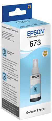 Чернила EPSON 673 (T6735) для СНПЧ Epson L800/L805/L810/L850/L1800, светло-голубые, ОРИГИНАЛЬНЫЕ, C13T67354A/598