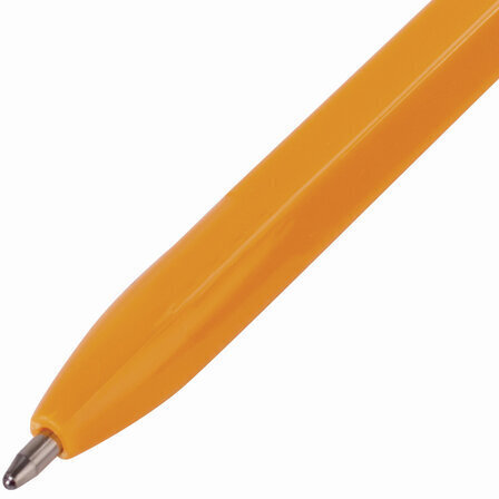 Ручка шариковая STAFF "C-51", СИНЯЯ, корпус оранжевый, узел 1 мм, линия письма 0,5 мм, 143332