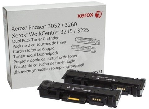 Картридж лазерный XEROX (106R02782) WC 3225/Phaser 3052/3260, оригинальный, КОМПЛЕКТ 2 шт., ресурс 2х3000 страниц