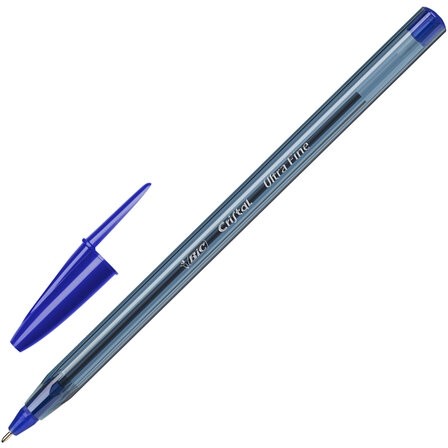 Ручка шариковая BIC "Cristal Exact", СИНЯЯ, корпус тонированный, узел 0,7 мм, линия письма 0,28 мм, 992605