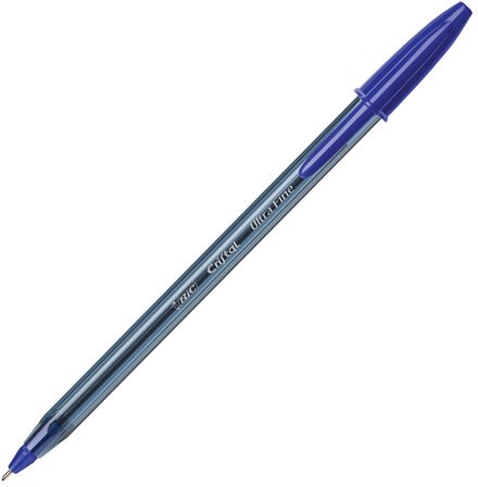 Ручка шариковая BIC "Cristal Exact", СИНЯЯ, корпус тонированный, узел 0,7 мм, линия письма 0,28 мм, 992605