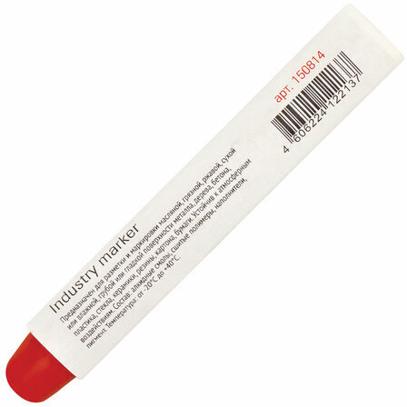 Маркер для промышленной маркировки STAFF ПМ-100 твердый, КРАСНЫЙ, -20 до +40С, 150814