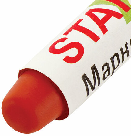 Маркер для промышленной маркировки STAFF ПМ-100 твердый, КРАСНЫЙ, -20 до +40С, 150814