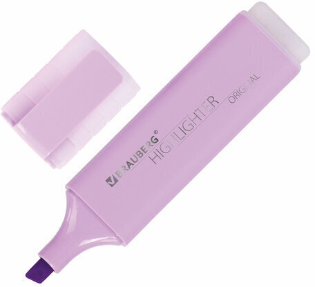 Набор текстовыделителей 6 ЦВЕТОВ, BRAUBERG "ORIGINAL PASTEL", линия письма 1-5 мм, 151698