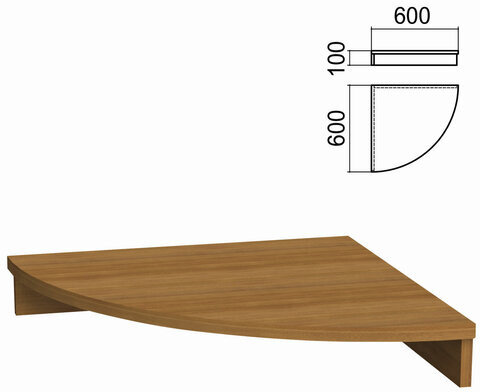 Подставка под монитор "Арго", 600х600х100 мм, орех