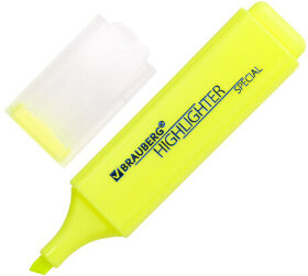 Текстовыделитель BRAUBERG &quot;SPECIAL&quot;, ЖЕЛТЫЙ, линия 1-5 мм, 151902