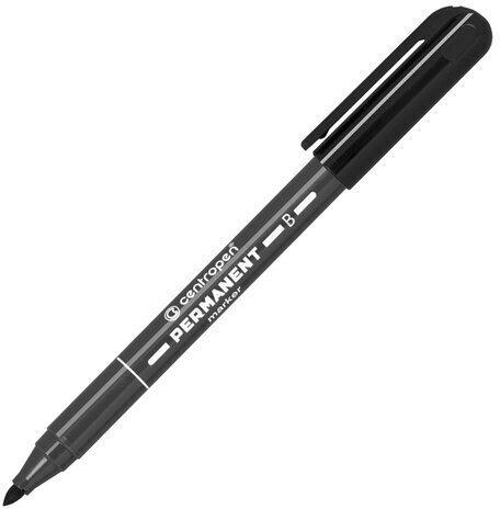 Маркер перманентный CENTROPEN 2836, ЧЕРНЫЙ, круглый наконечник, 2 мм, 6 2836 0012