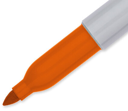 Маркер перманентный SHARPIE (США) ОРАНЖЕВЫЙ, "Fine", круглый наконечник, 1 мм, 2025036