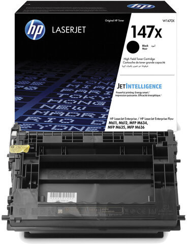 Картридж лазерный HP (W1470X) LaserJet M611dn/M612dn/M635/M636, №147X, оригинальный, ресурс 25000 страниц