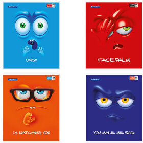 Тетрадь А5, 96 л., BRAUBERG, клетка, обложка картон, МОРДАШКА, 402054