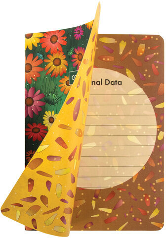 Тетрадь 40 л. в точку обложка SoftTouch, бежевая бумага 70 г/м2, сшивка, А5 (147х210 мм), ЦВЕТЫ, BRAUBERG, 403801