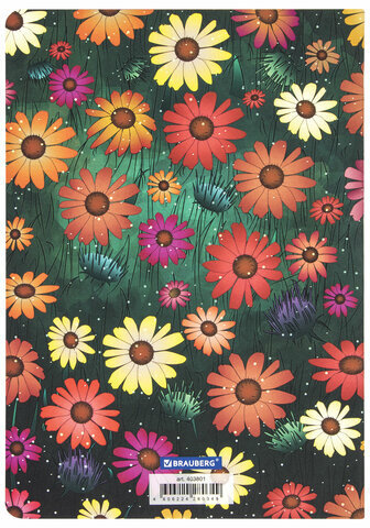 Тетрадь 40 л. в точку обложка SoftTouch, бежевая бумага 70 г/м2, сшивка, А5 (147х210 мм), ЦВЕТЫ, BRAUBERG, 403801