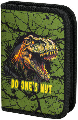 Пенал BRAUBERG, 1 отделение, 1 откидная планка, полиэстер, 21х14 см, "Dino attack", 272324