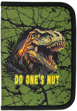 Пенал BRAUBERG, 1 отделение, 1 откидная планка, полиэстер, 21х14 см, "Dino attack", 272324