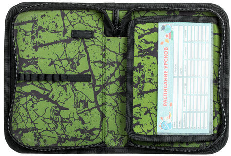 Пенал BRAUBERG, 1 отделение, 1 откидная планка, полиэстер, 21х14 см, "Dino attack", 272324