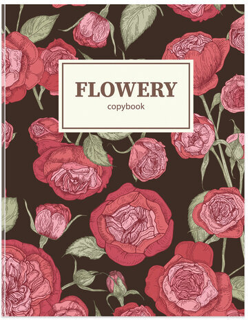 Тетрадь на кольцах А5 165х215 мм, 160 л., твердый картон, клетка, BRAUBERG, "Flowers", 404090