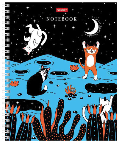 Тетрадь А5, 80 л., HATBER гребень, клетка, обложка картон, "Дотянуться до небес" (4 вида в спайке), 80Т5вмВ1гр