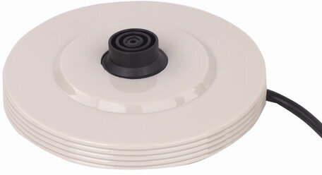 Чайник SONNEN KT-002, 1,7 л, 2200 Вт, закрытый нагревательный элемент, пластик, бежевый/красный, 451711