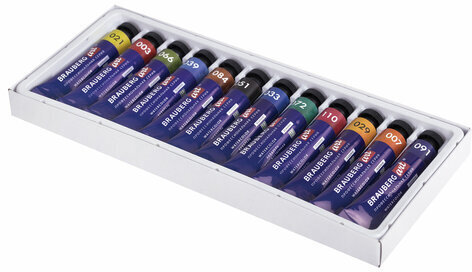 Акварель художественная в тубах НАБОР 12 цветов по 12 мл, BRAUBERG ART CLASSIC, 191764