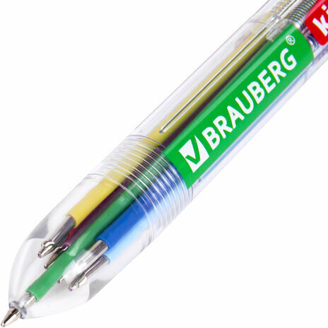 Ручка многоцветная шариковая автоматическая 8 ЦВЕТОВ, узел 0,7 мм, в дисплее, BRAUBERG KIDS, 143937