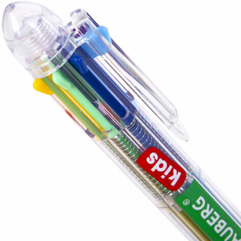 Ручка многоцветная шариковая автоматическая 8 ЦВЕТОВ, узел 0,7 мм, в дисплее, BRAUBERG KIDS, 143937