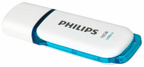 Флеш-диск 16 GB PHILIPS SNOW, разъем USB 3.0, синий, FM16FD75B/97