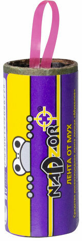 Липкая лента от мух мухоловка КОМПЛЕКТ 4 шт., NADZOR, IFR001P