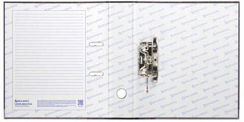 Папка-регистратор BRAUBERG, мраморное покрытие, А4 +, содержание, 70 мм, черный корешок, 221987