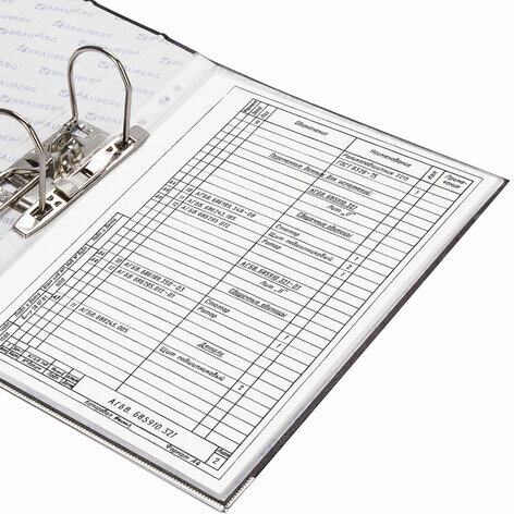 Папка-регистратор BRAUBERG, мраморное покрытие, А4 +, содержание, 70 мм, черный корешок, 221987