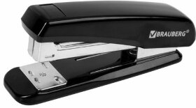 Степлер №24/6, 26/6 BRAUBERG &quot;Classic&quot;, до 25 листов, черный, 222546