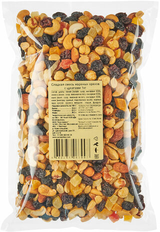 Смесь сладкая жареных орехов с цукатами, СЕМУШКА, 1 кг